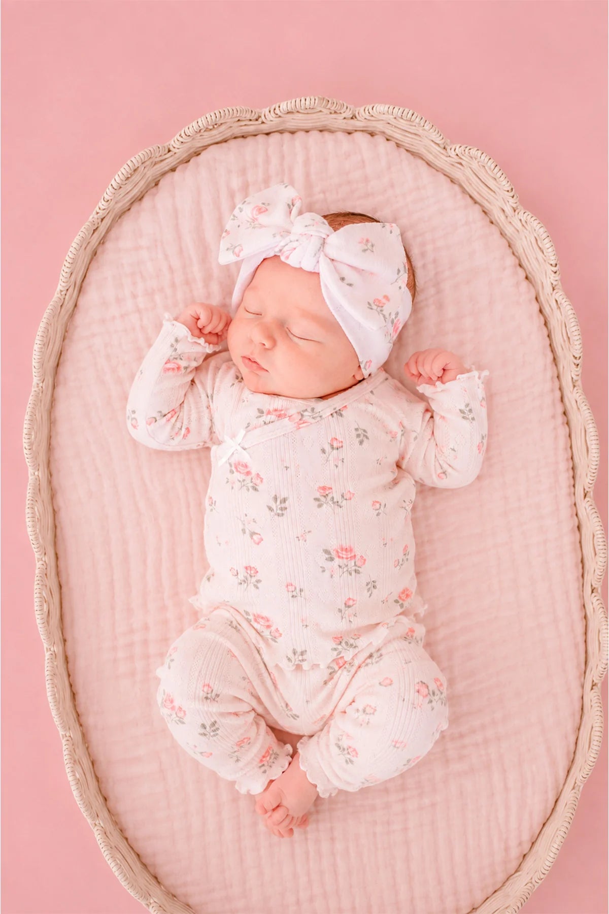 Caden Lane Pink | Rose Garden Two-Piece Crossover Set
