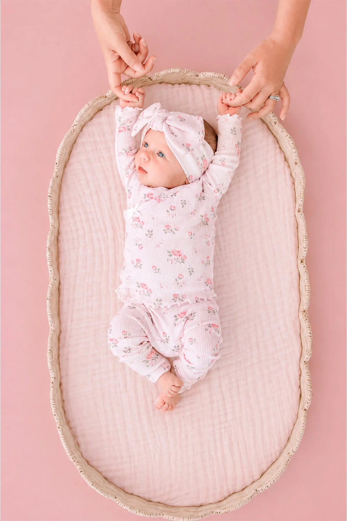 Caden Lane Pink | Rose Garden Two-Piece Crossover Set