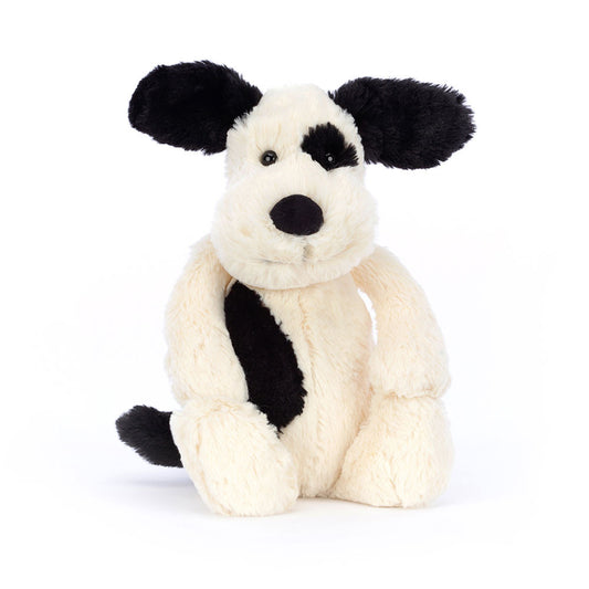 JellyCat Black & Cream | Puppy Bashful Original