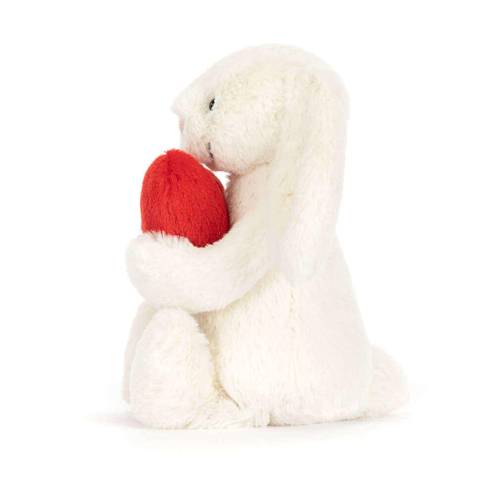 JellyCat Cream | Love Heart Bashful Bunny Bashful