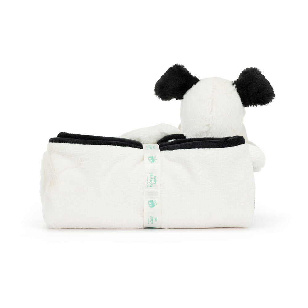 JellyCat Bashful Black & Cream | Puppy Blankie