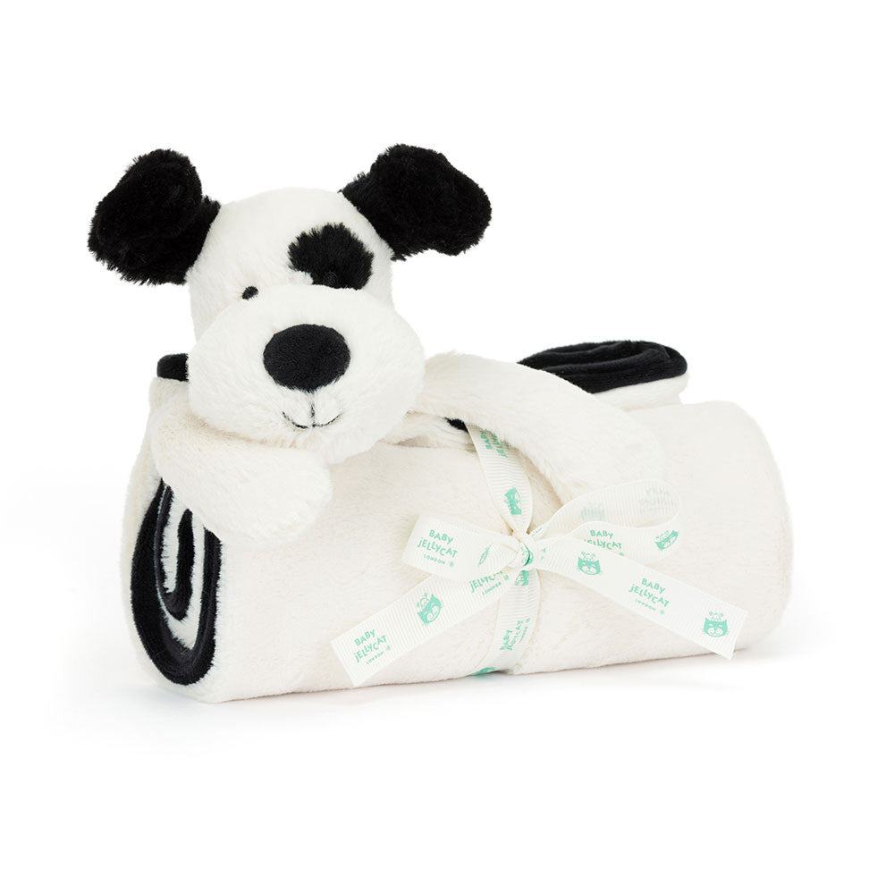 JellyCat Bashful Black & Cream | Puppy Blankie