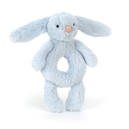 JellyCat Baby Blue | Bashful Bunny Ring Rattle