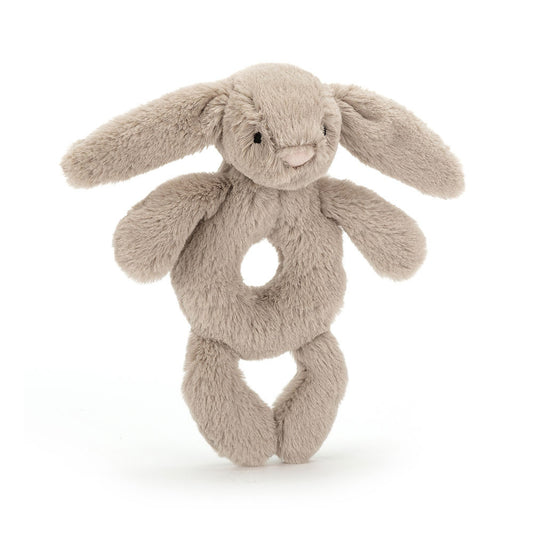 JellyCat Beige | Bashful Bunny Ring Rattle