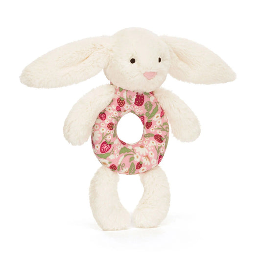 JellyCat Blossom Cream Berry | Bunny Ring Rattle