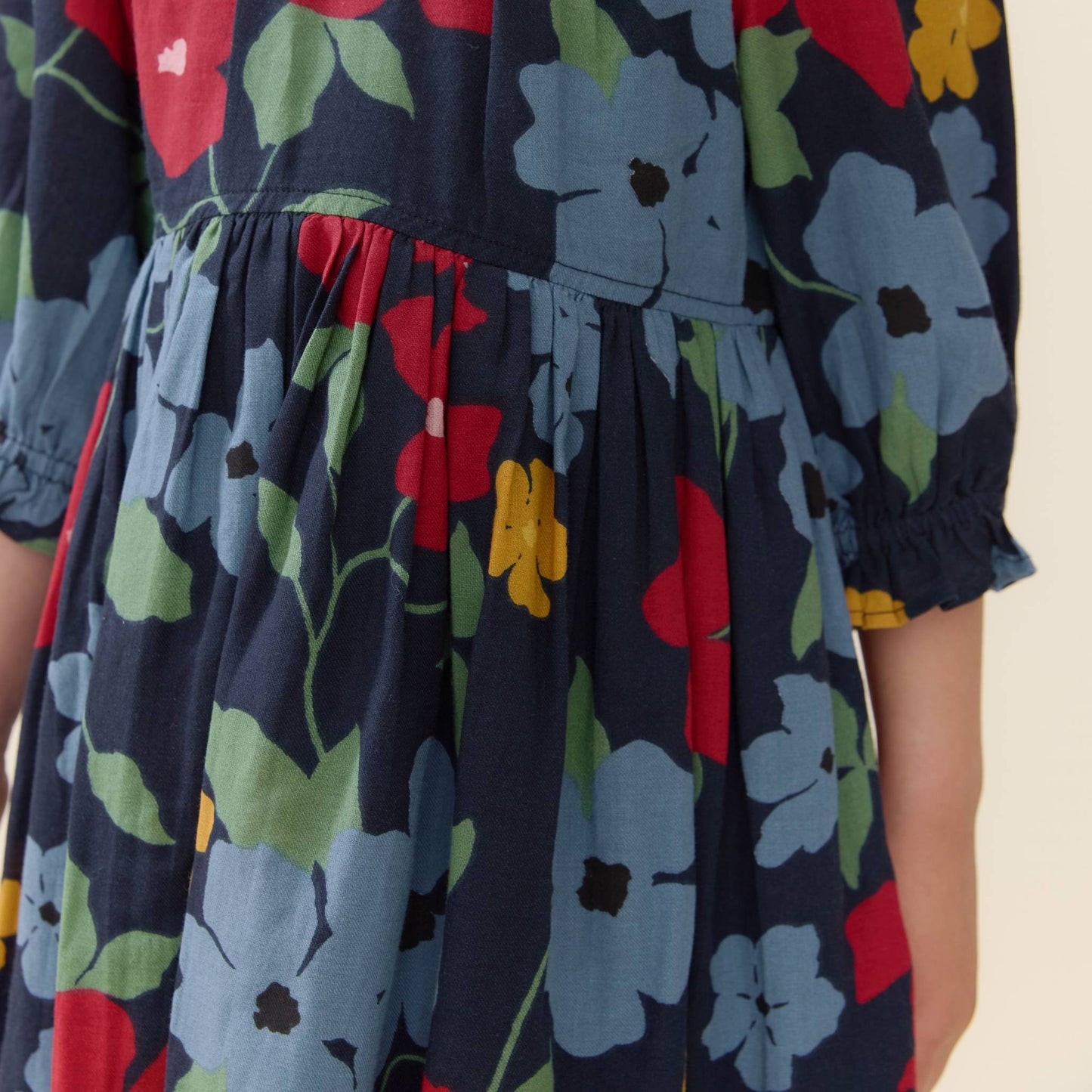 Pink Chicken Navy Hibiscus Floral | Amara Dress
