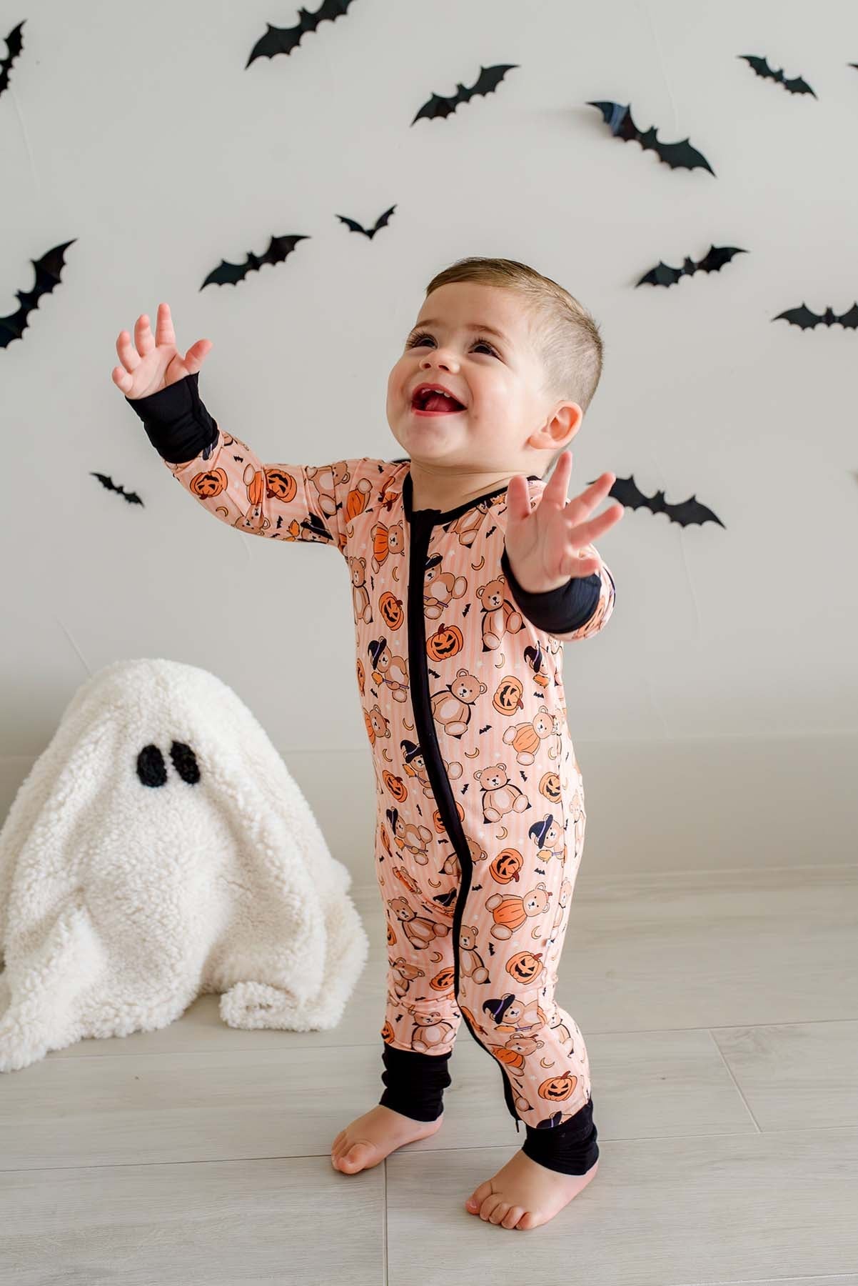 Caden Lane Beary Scary | Halloween Zipper Footie