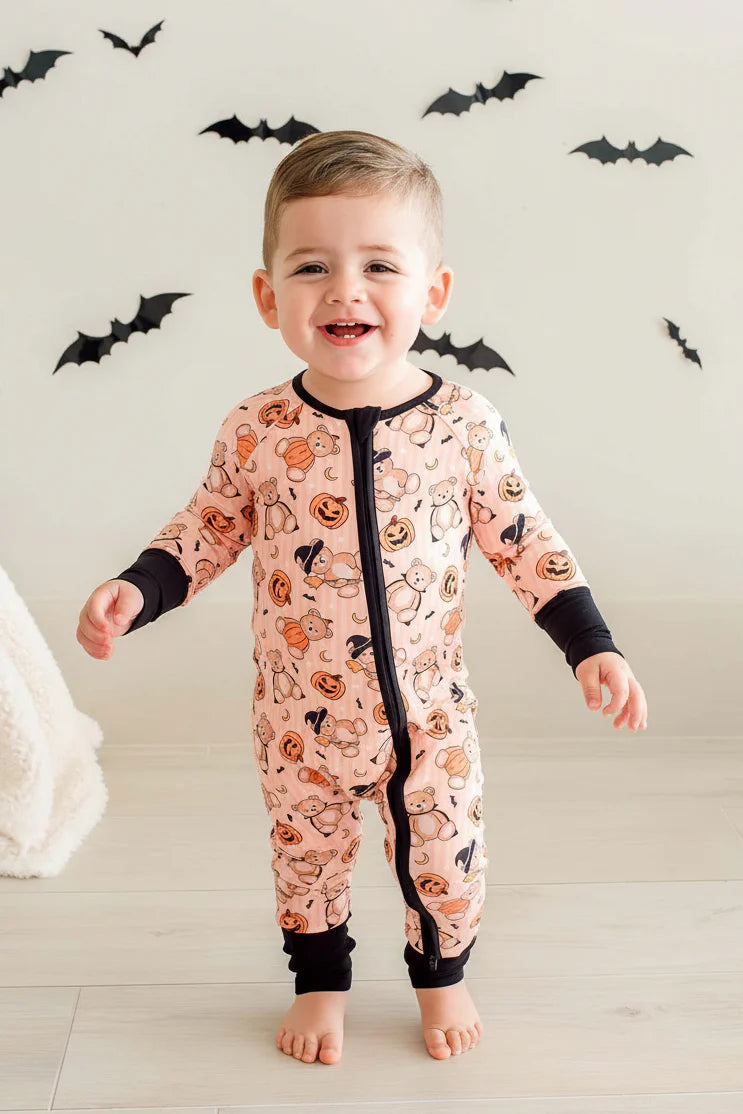 Caden Lane Beary Scary | Halloween Zipper Footie