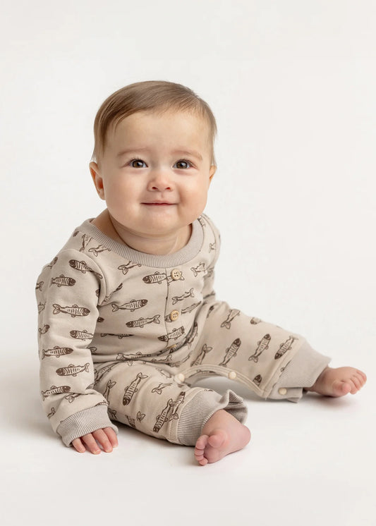 Beckett + Bear Brown | Isaiah Romper