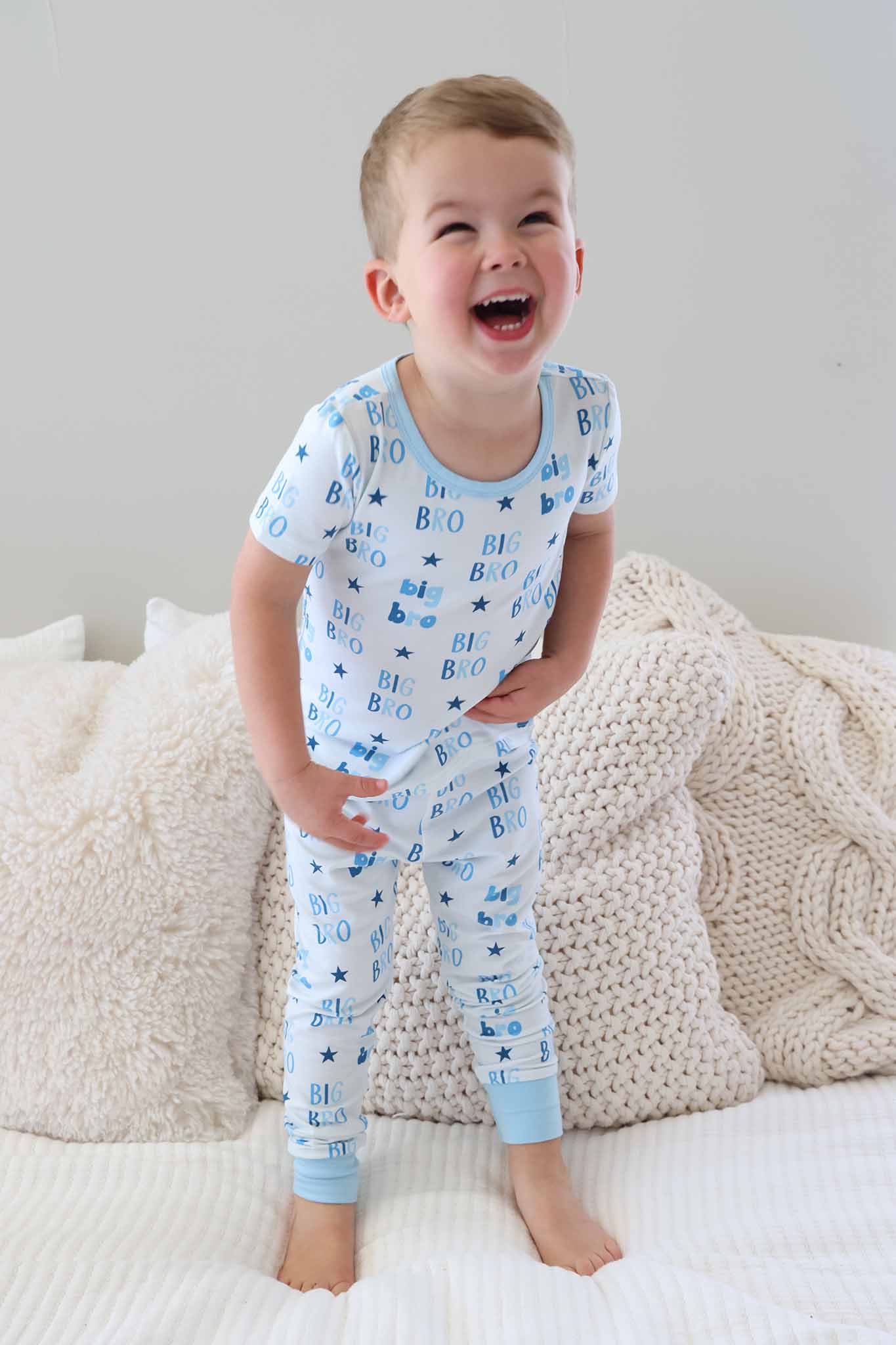 Caden Lane Blue | Big Bro Two Piece PJ Set