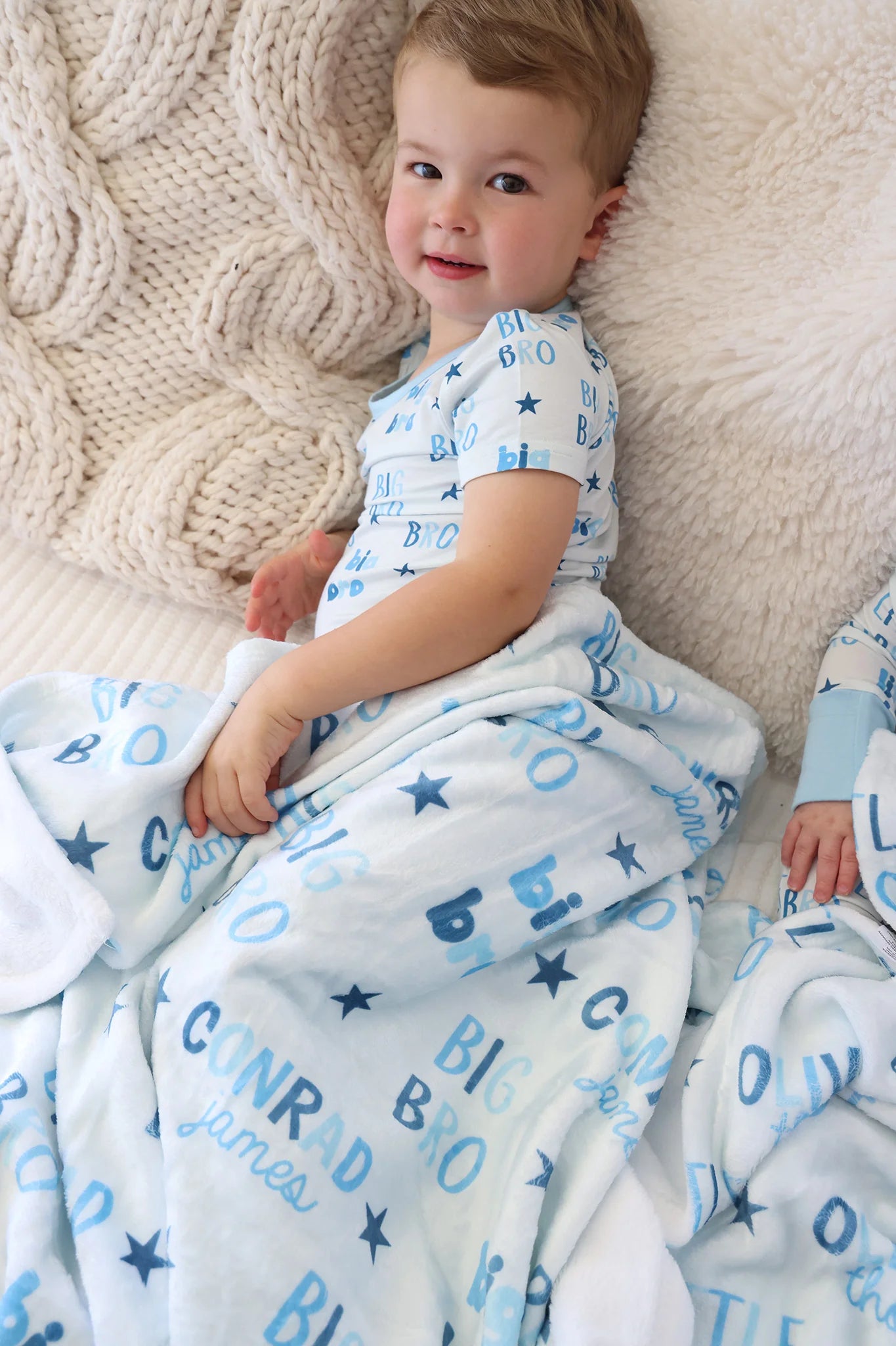 Caden Lane Blue | Big Bro Two Piece PJ Set