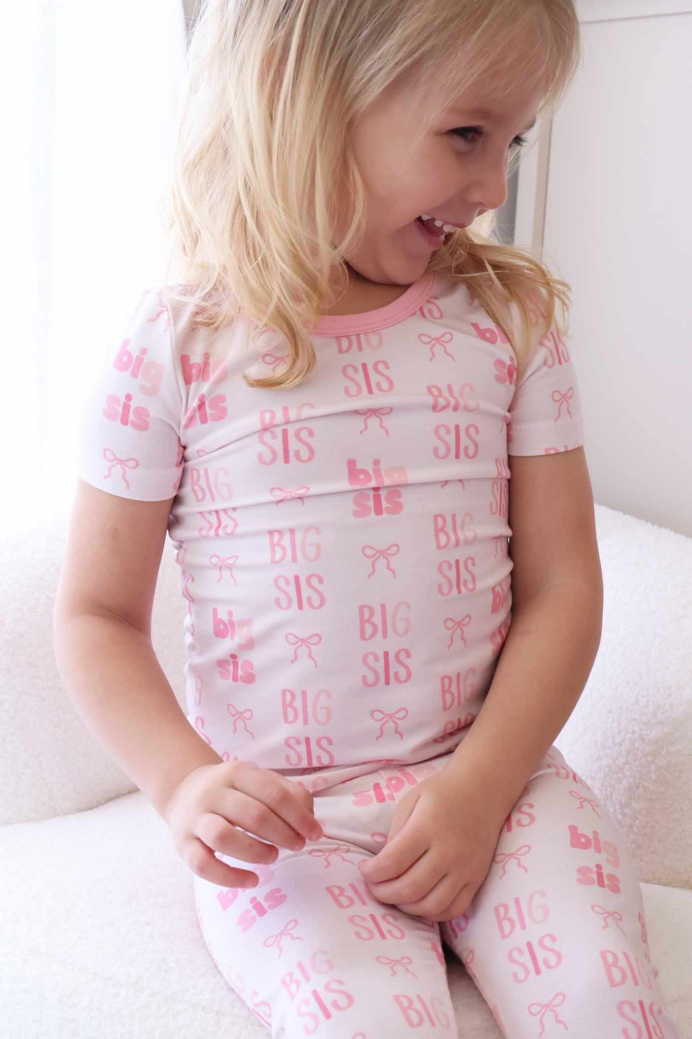 Caden Lane Pink | Big Sis Two Piece PJ Set