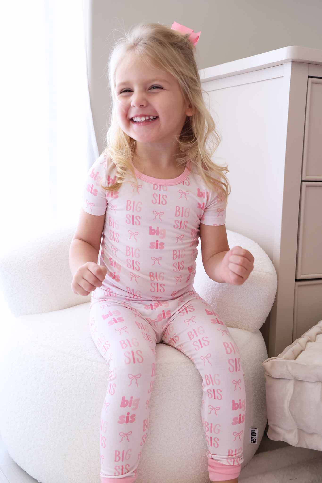 Caden Lane Pink | Big Sis Two Piece PJ Set