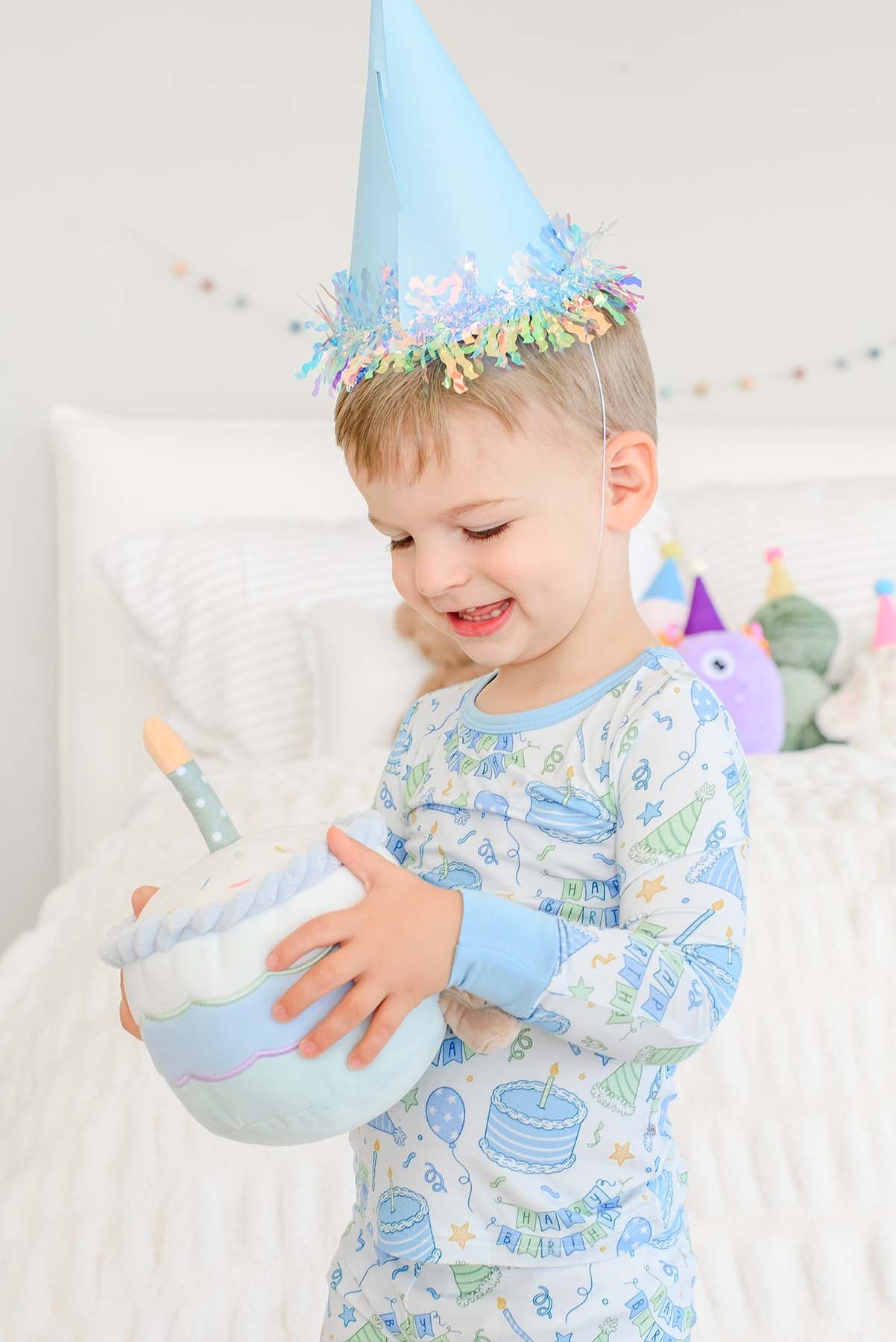 Caden Lane Blue Birthday Bash | Two-Piece Bamboo PJ Set