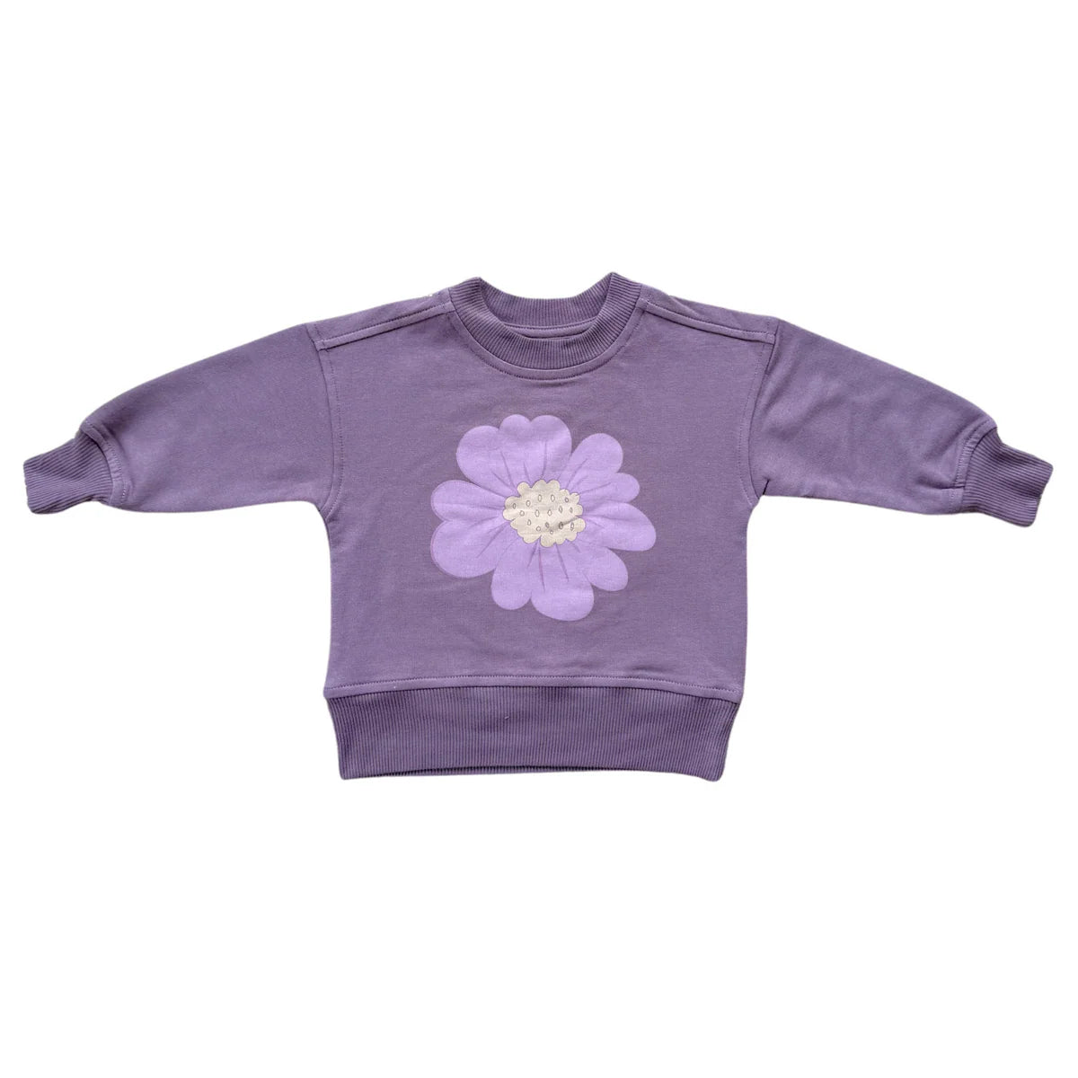 Baby Sprouts Plum | Wildflower Boxy Sweatshirt