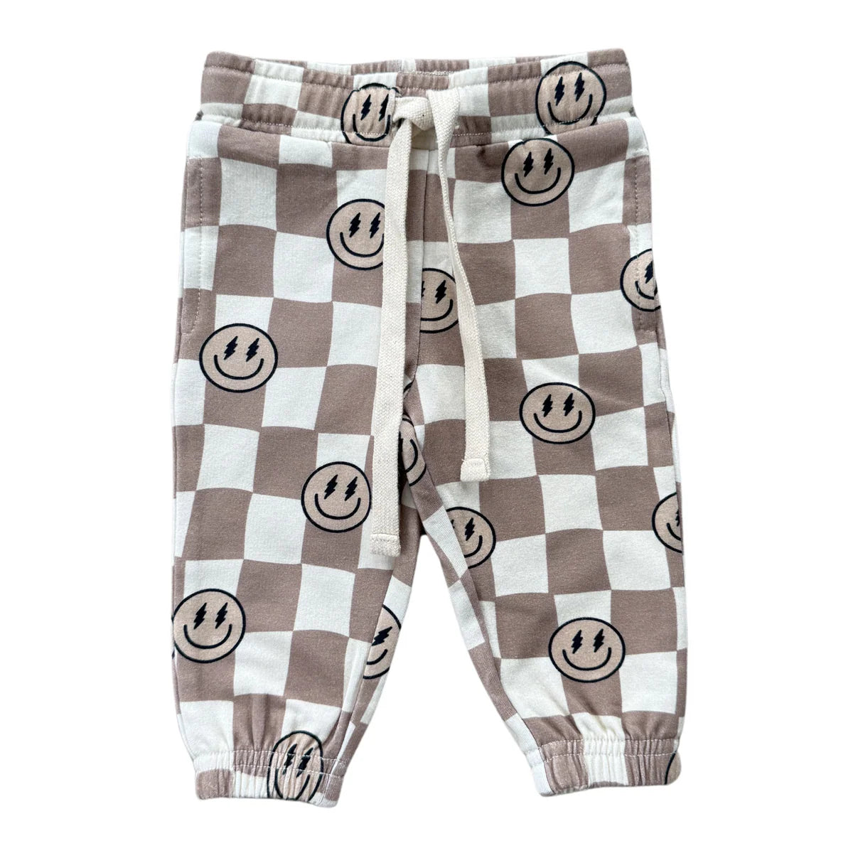 Baby Sprouts Portabella | Smiley Check Joggers