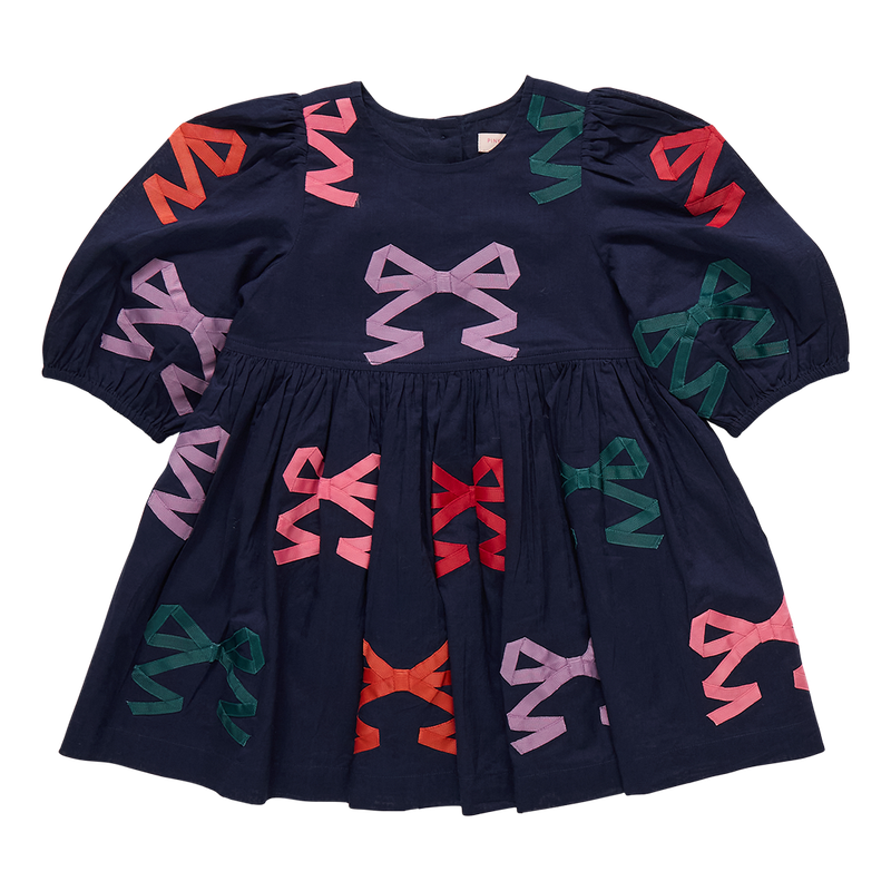 Pink Chicken Multi Bow Applique | Brooke Dress