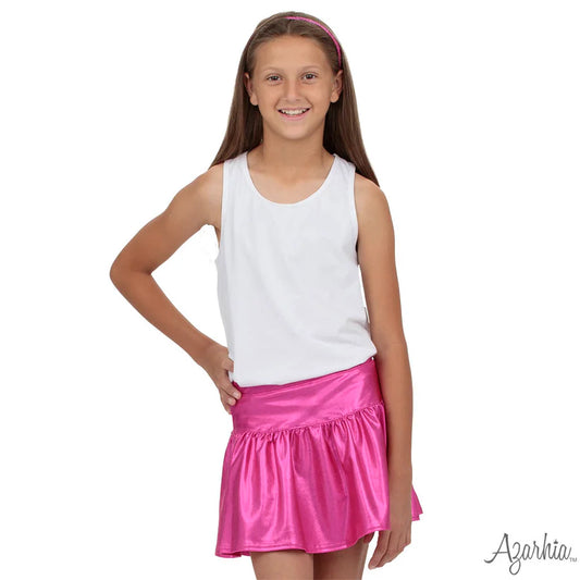 Azarhia Hot Pink | Shimmer Gathered Skort