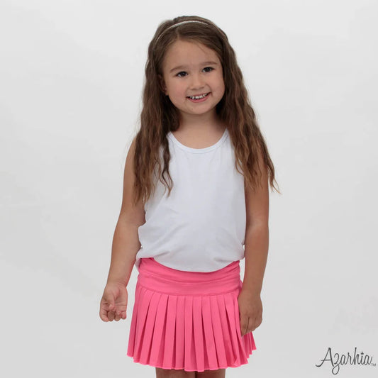 Azarhia Neon Pink | Mini Pleated Skort