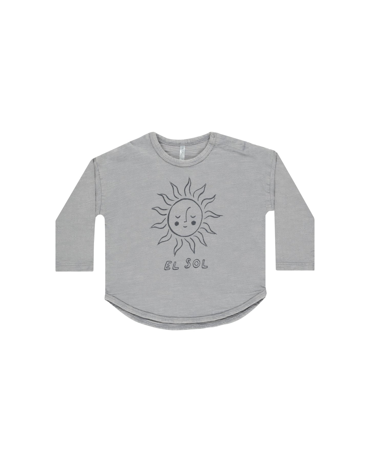 Rylee + Cru Dusty Blue | El Sol Long Sleeve Tee