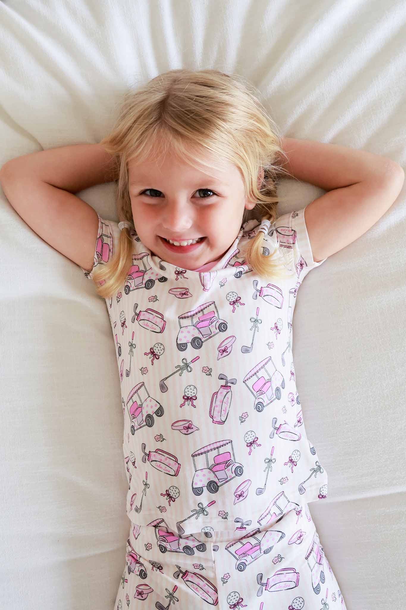 Caden Lane Pink | Caddie Crew Two Piece Bamboo PJ Set