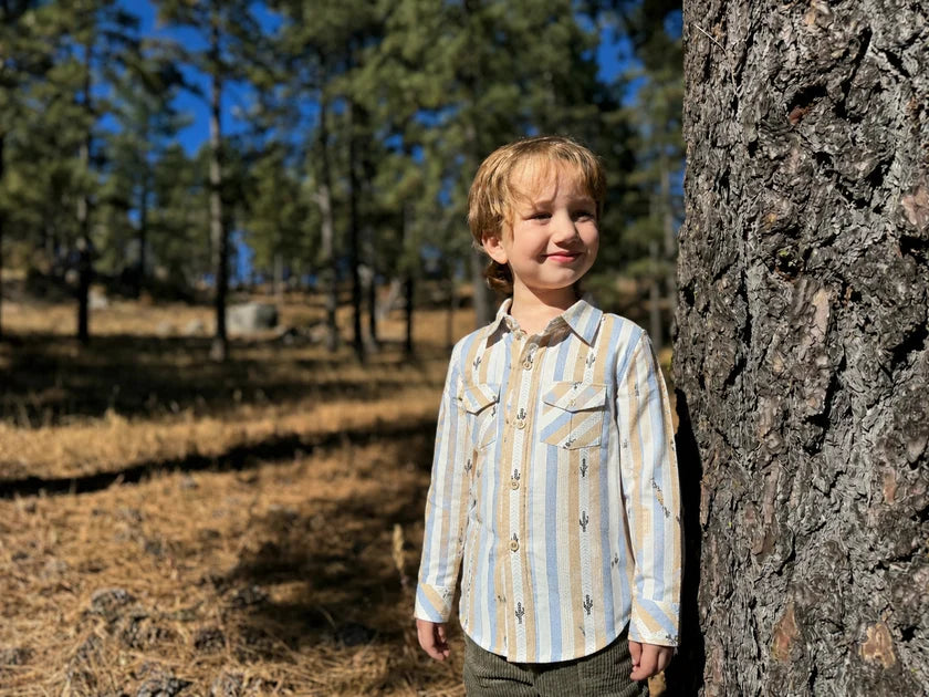 Me & Henry Cactus Stripe | Howdy Western Shirt