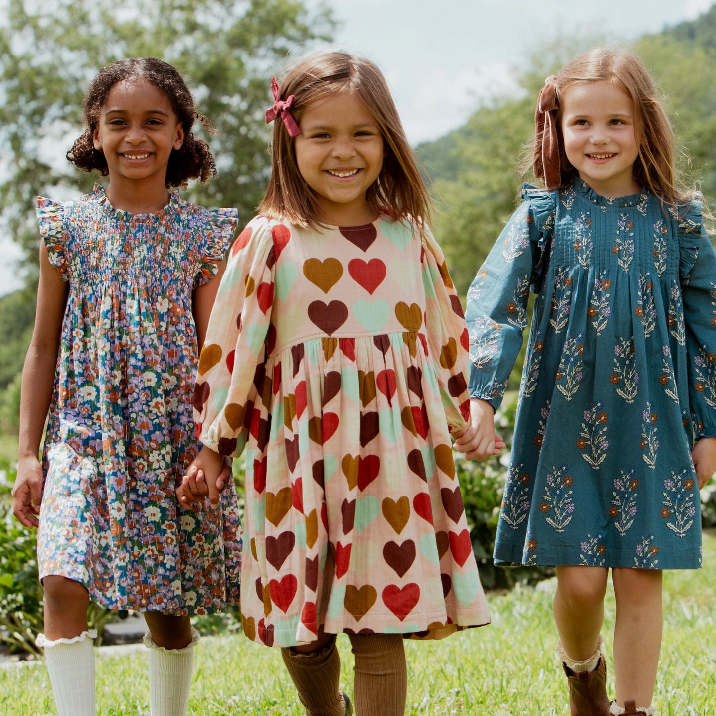 Pink Chicken True Blue Sketched Floral | Stevie Dress