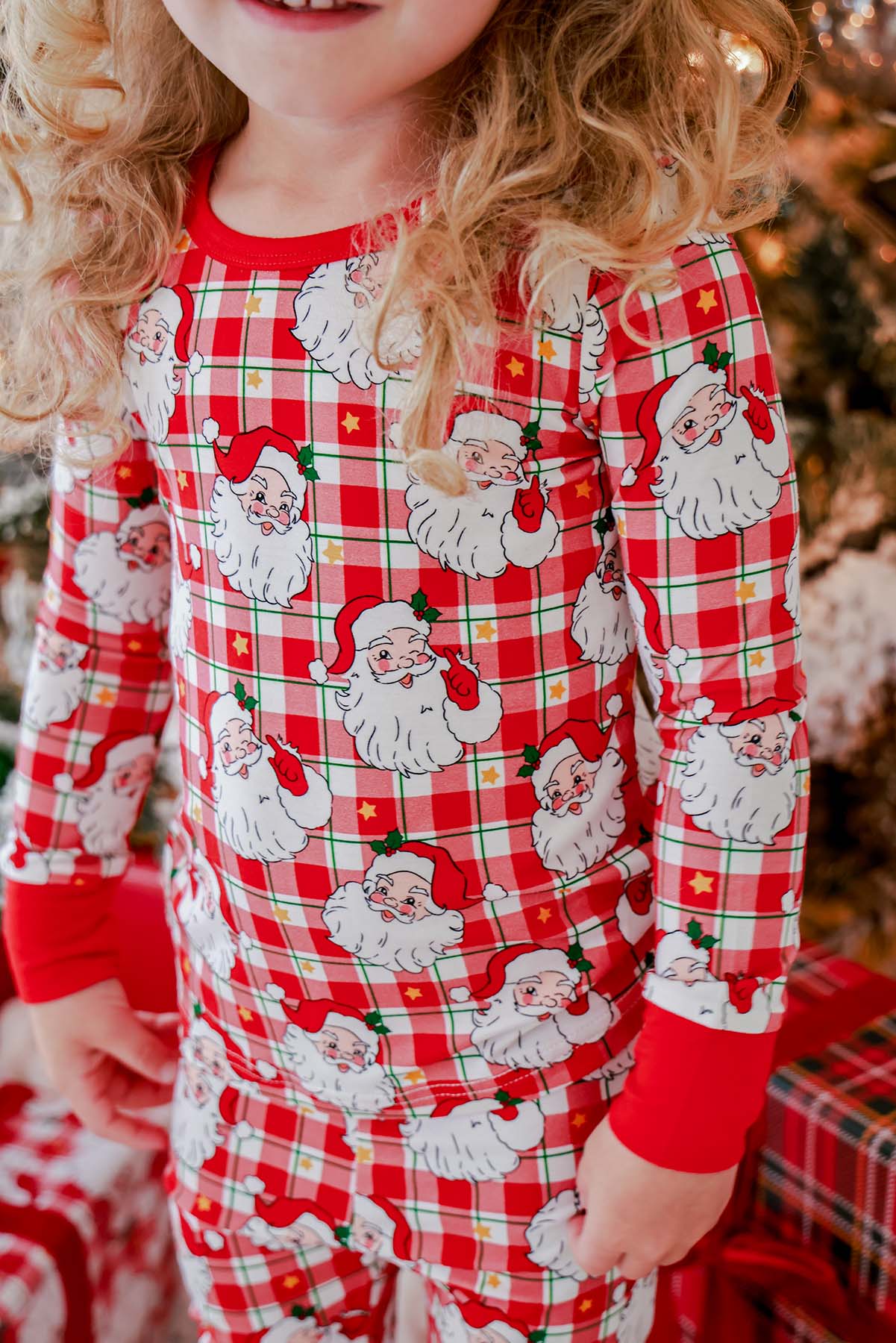 Caden Lane Red | Cozy Claus Christmas Bamboo Two-Piece PJ Set