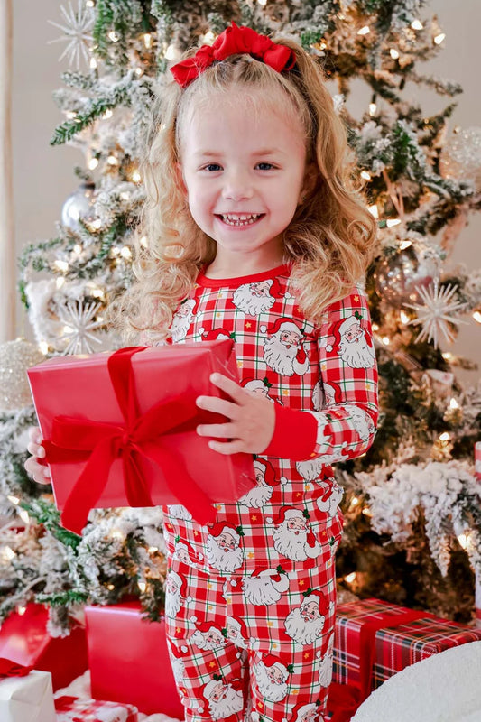 Caden Lane Red | Cozy Claus Christmas Bamboo Two-Piece PJ Set