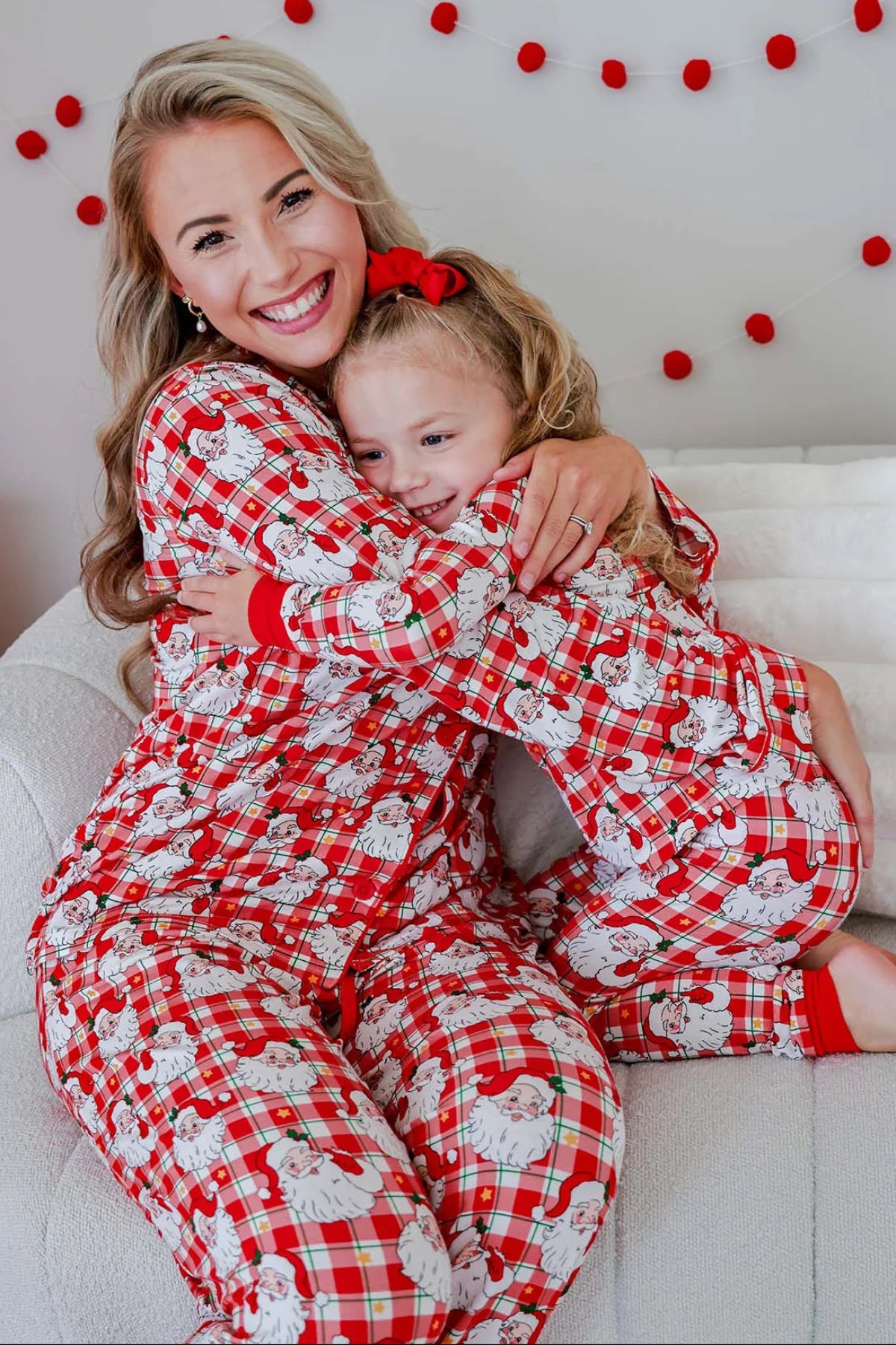 Caden Lane Red | Cozy Claus Christmas Bamboo Two-Piece PJ Set