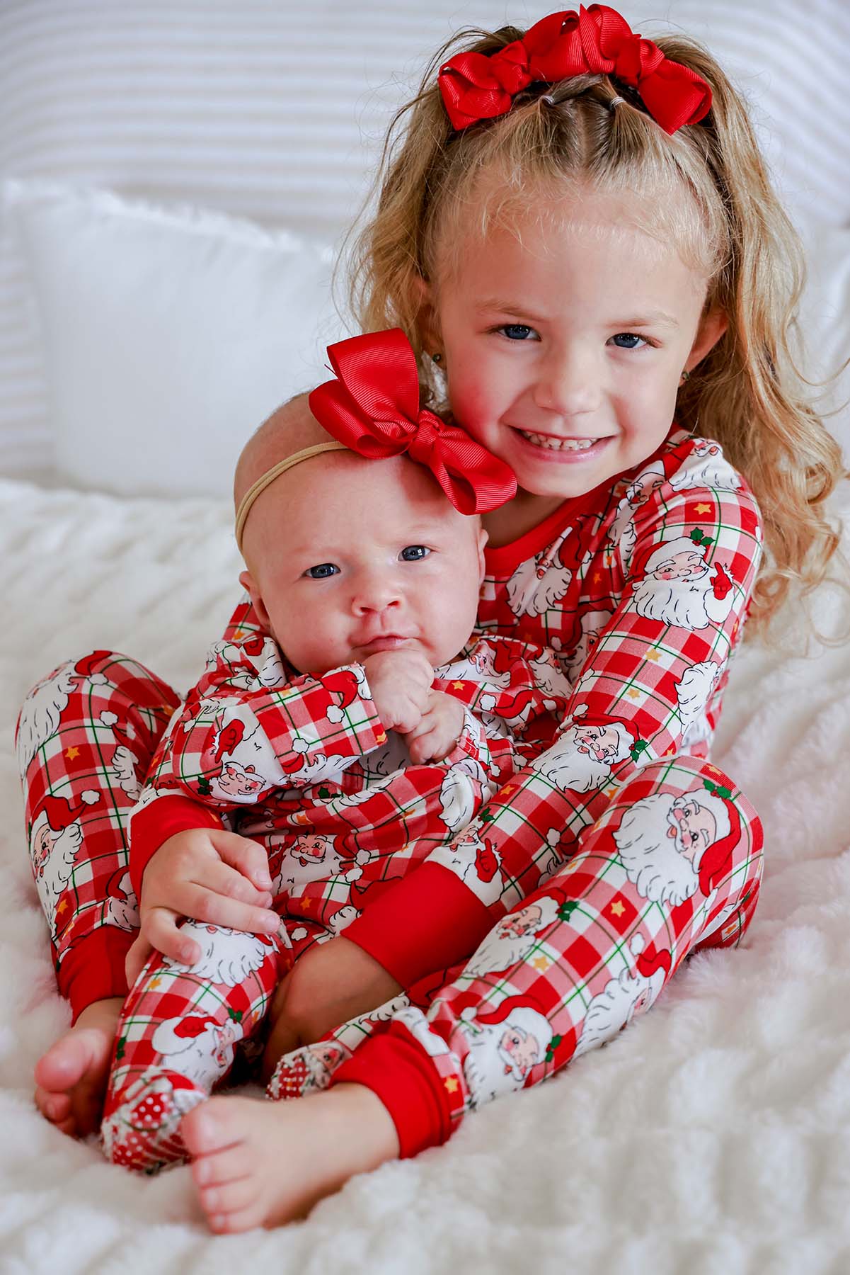 Caden Lane Red | Cozy Claus Christmas Bamboo Two-Piece PJ Set