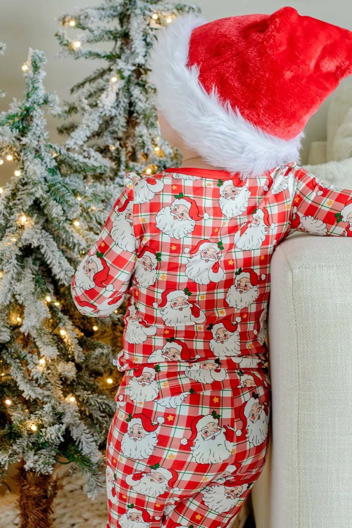 Caden Lane Red | Cozy Claus Christmas Bamboo Two-Piece PJ Set