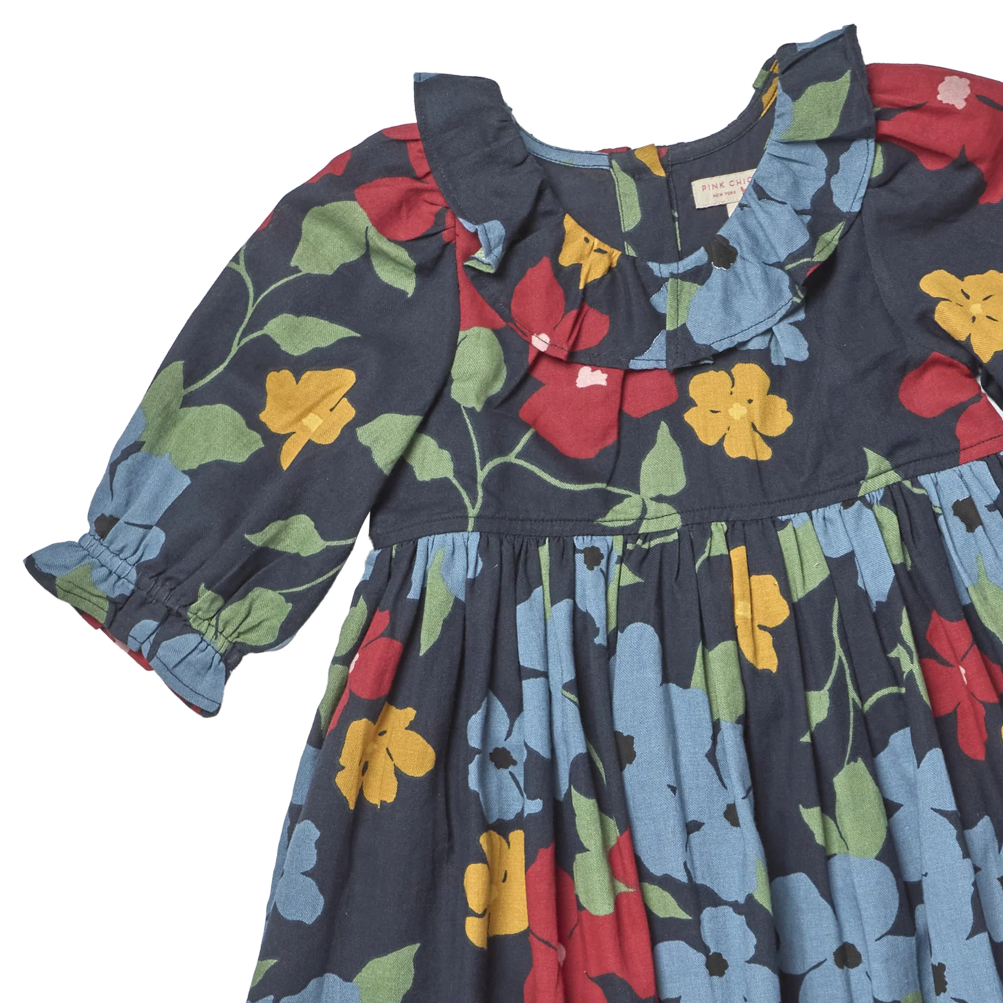 Pink Chicken Navy Hibiscus Floral | Amara Dress