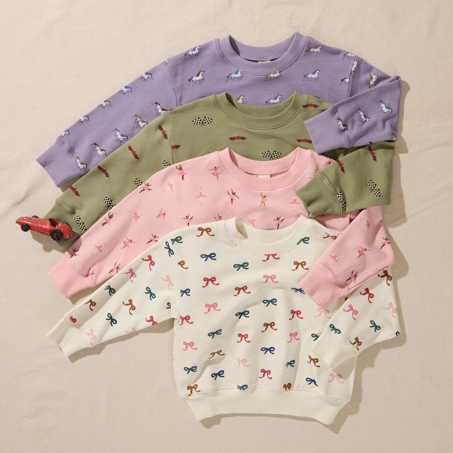 Pink Chicken X Coop Kids Tiny Bows | Play Sweatshirt