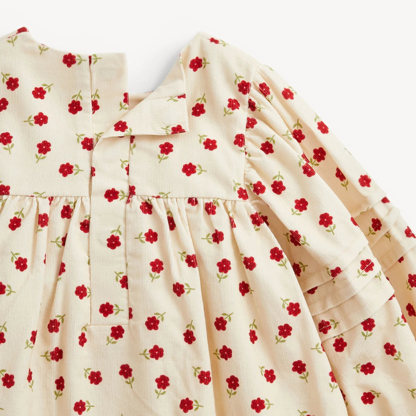 Magnetic Me Floral | Corduroy Puff Sleeve Dress