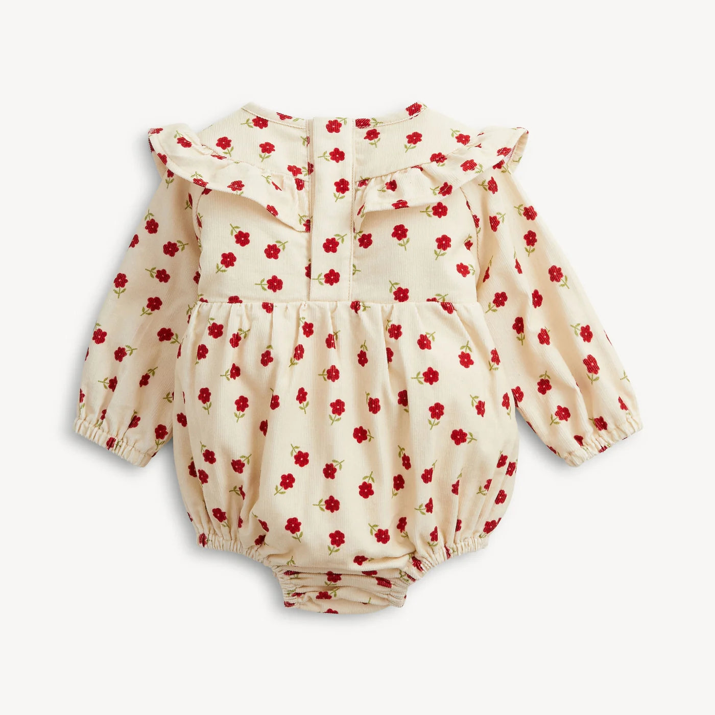 Magnetic Me Floral | Corduroy Ruffle Bubble Romper