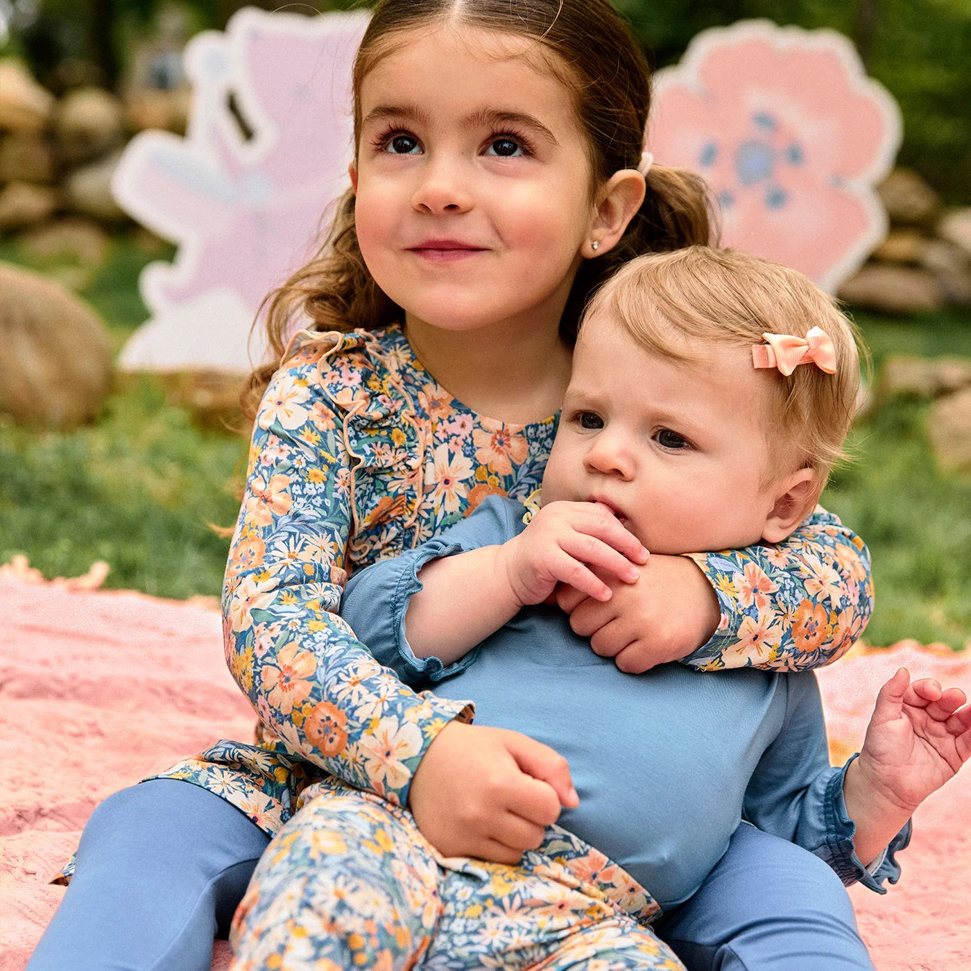 Magnetic Me Flora | Modal Ruffle Long Sleeve Dress with Legging Set