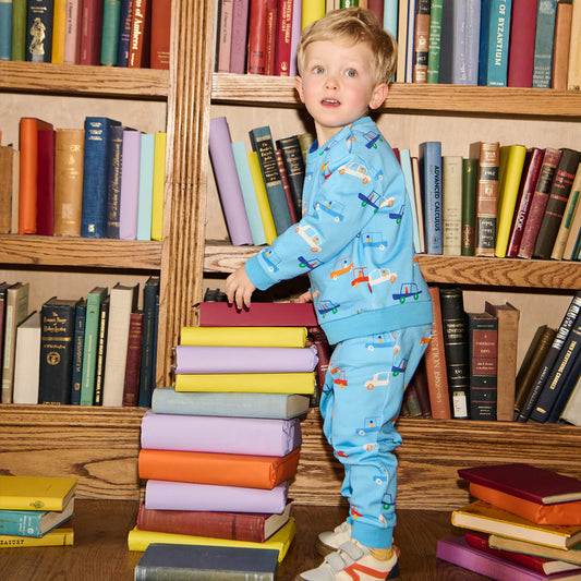 Magnetic Me Blue | Cars Long Sleeve 2 Piece Pant Sweatsuit Set