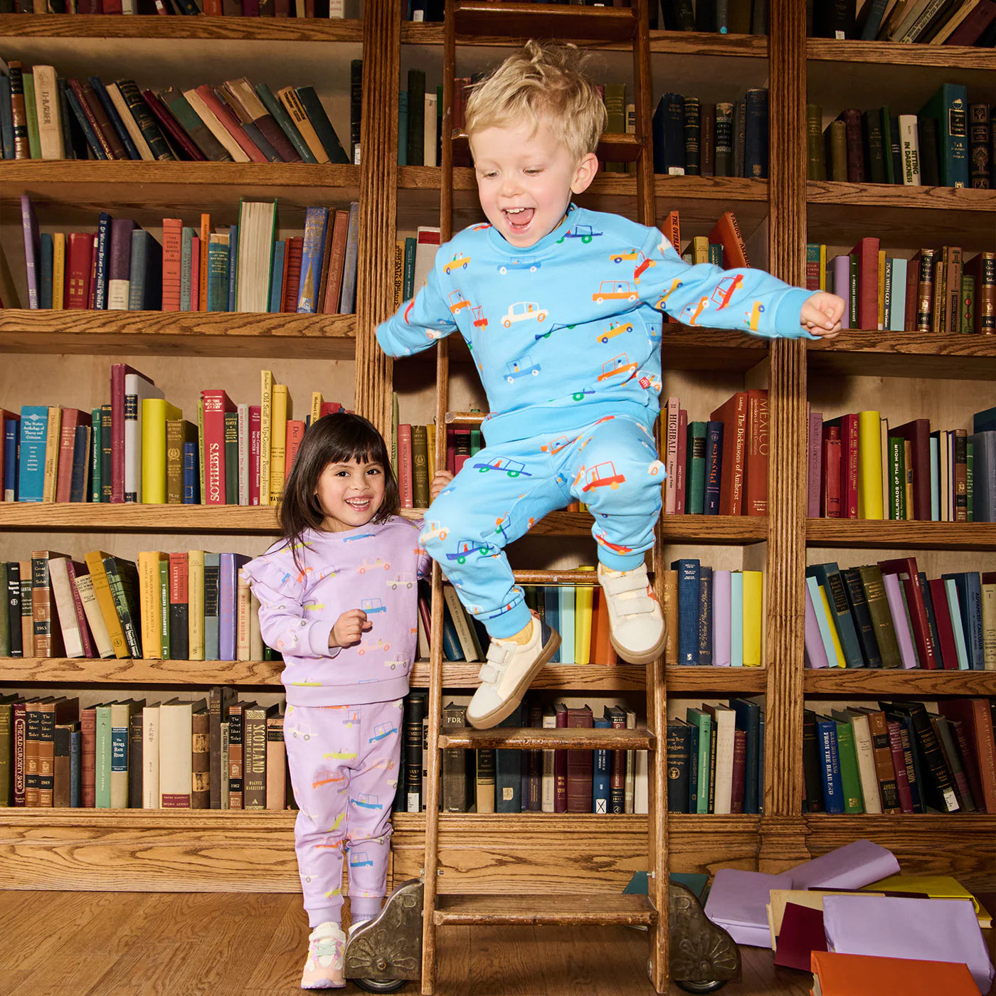 Magnetic Me Blue | Cars Long Sleeve 2 Piece Pant Sweatsuit Set
