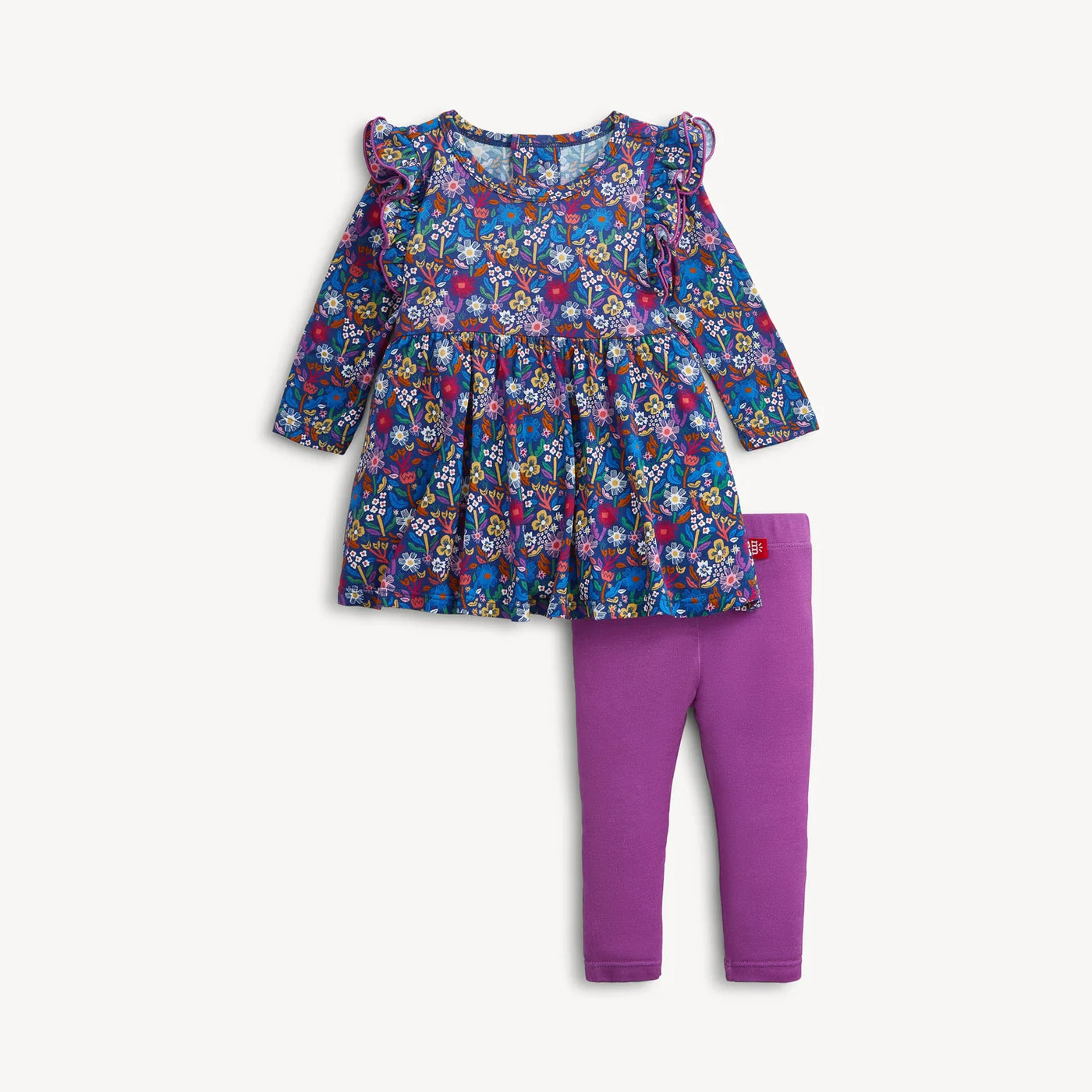 Magnetic Me Astrid | Modal Long Sleeve Ruffle Dress with Legging Set