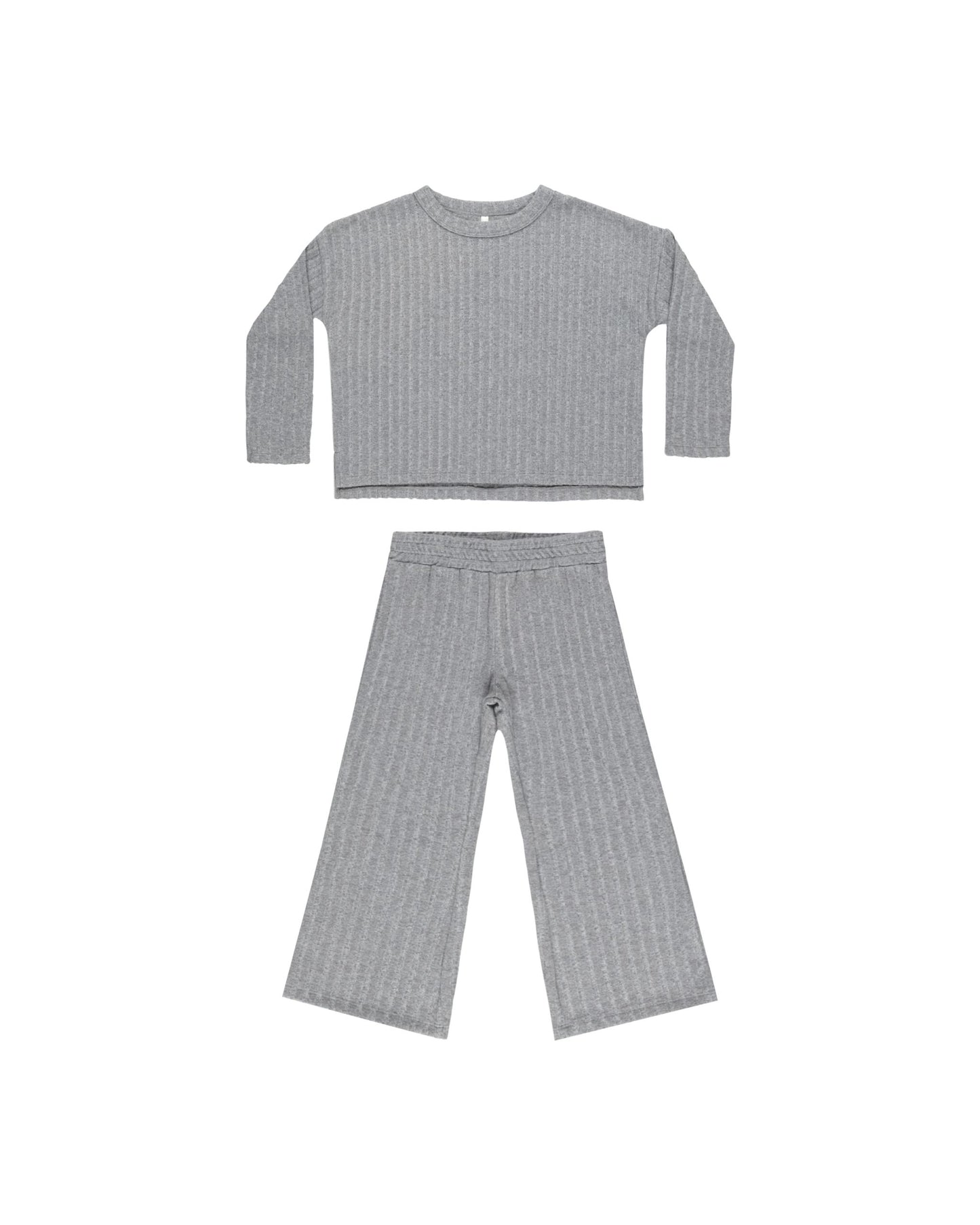 Rylee + Cru Dusty Blue | Cozy Rib Knit Set