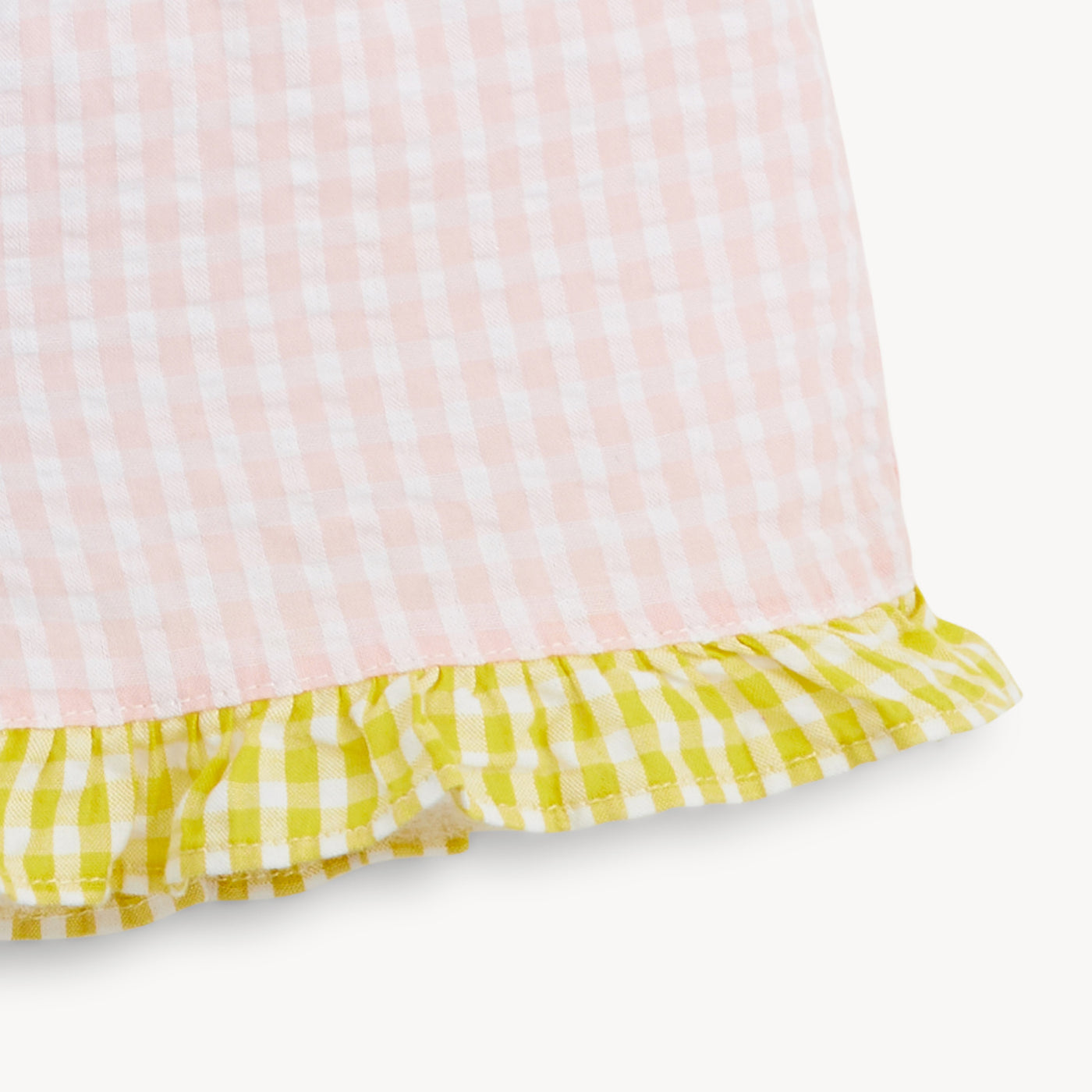 Magnetic Me Multi Gingham | Woven Flutter Sleeve & Short Set