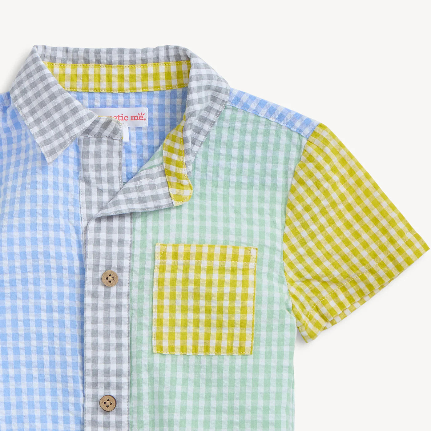 Magnetic Me Multi Gingham | Woven Collar Shirt & Short Set