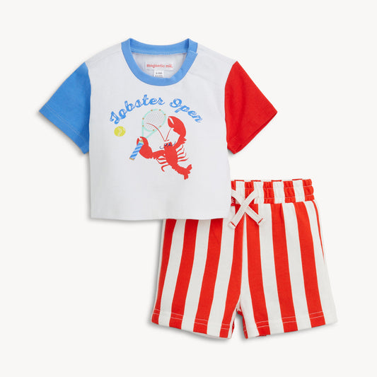 Magnetic Me Lobster | Short Sleeve Tee + Short Set