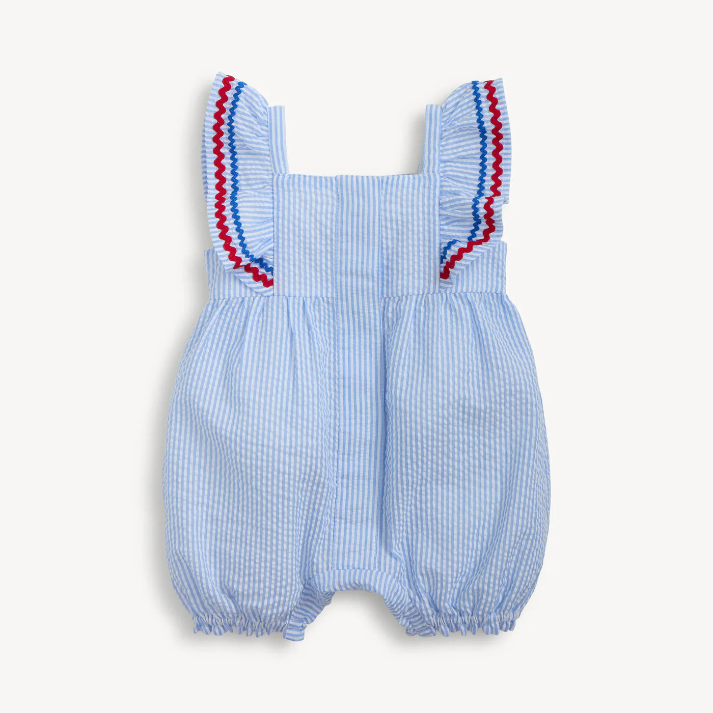 Magnetic Me Seersucker Stripe | Flutter Sleeve Romper