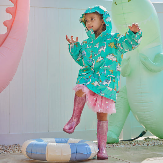 Magnetic Me All Over Dino | Color Changing Raincoat