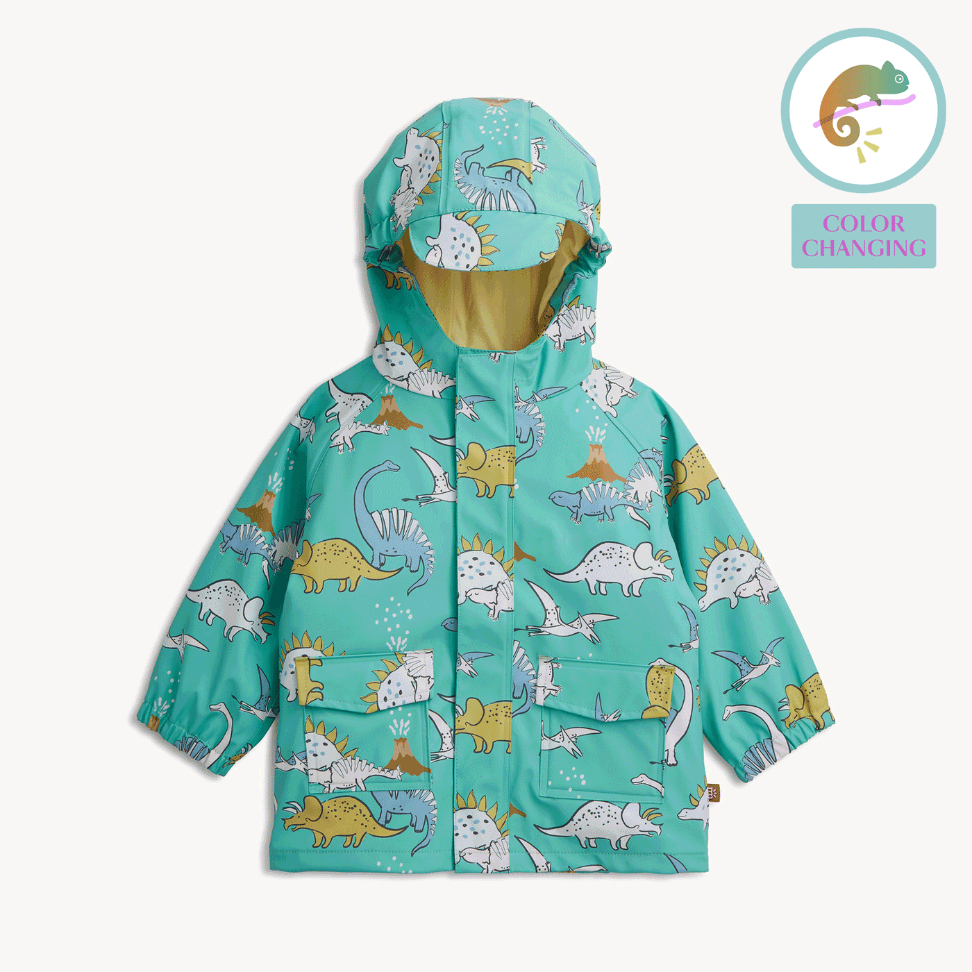 Magnetic Me All Over Dino | Color Changing Raincoat