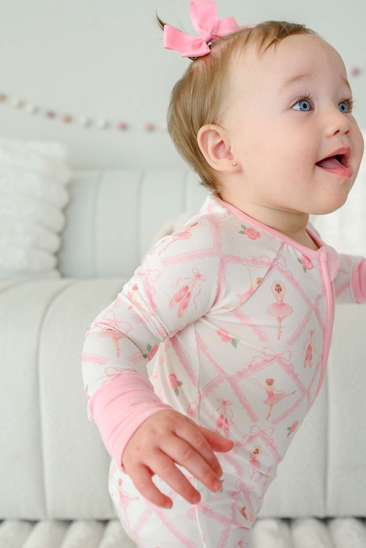 Caden Lane Pink | Darling Ballerina Convertible Zip Romper