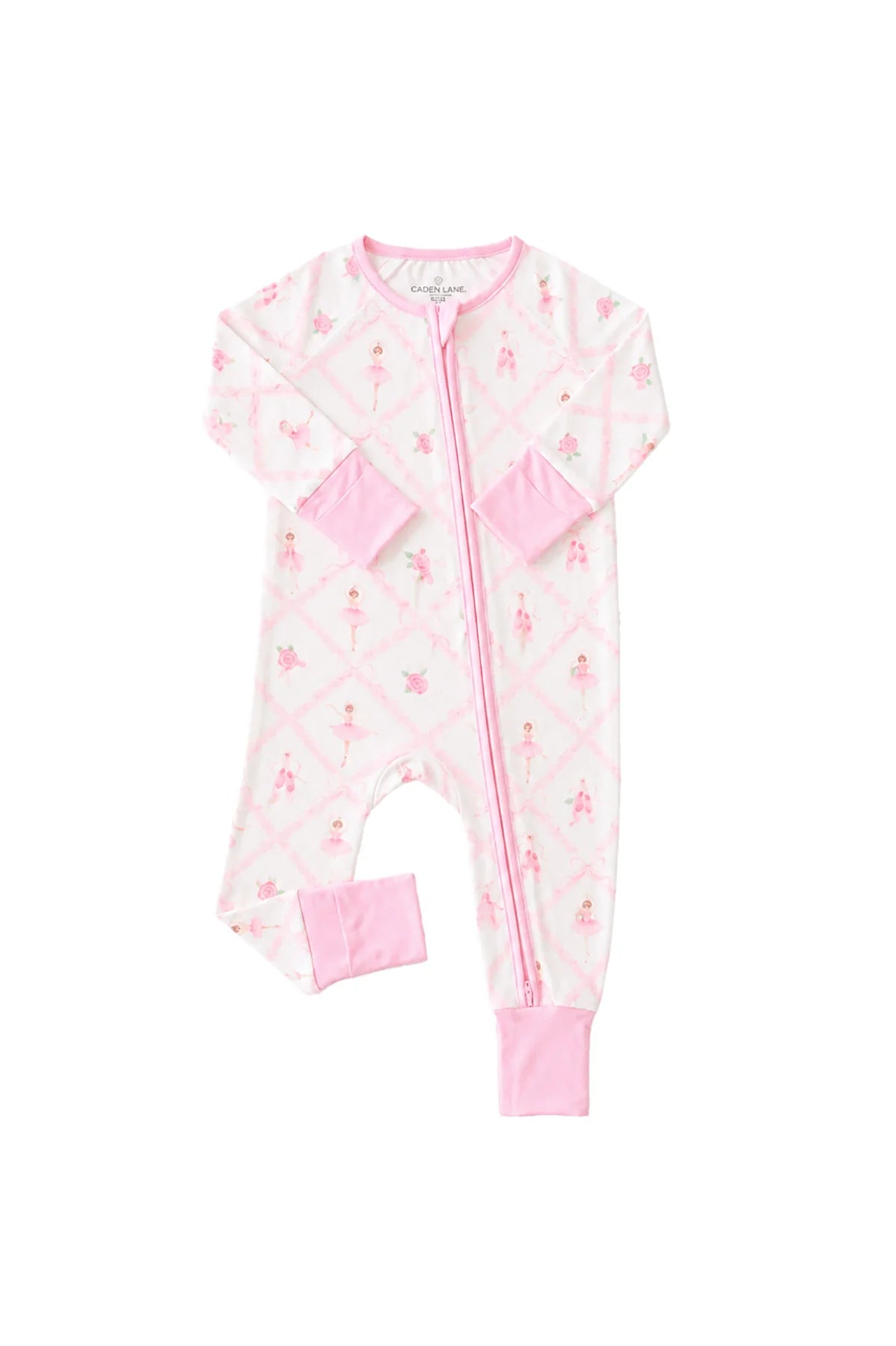 Caden Lane Pink | Darling Ballerina Convertible Zip Romper