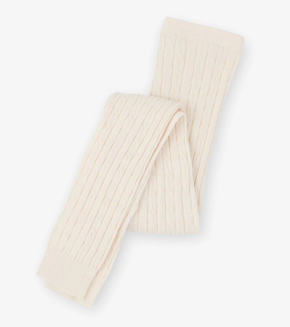 Hatley Cream Cable Knit Tights